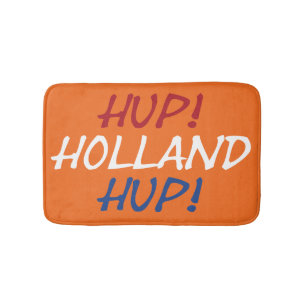 Hup Holland Hup overlaid on NLD Flag on or bmcnt Bath Mat