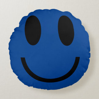 Huppy and Sad two moods emoji Round Cushion