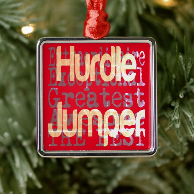 Hurdle Jumper Extraordinaire Metal Ornament (Tree)