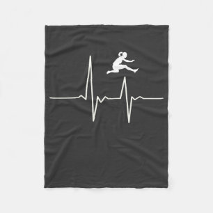 Hurdler Heartbeat Fleece Blanket