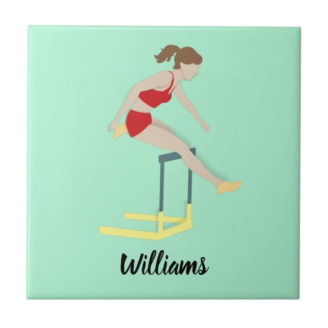 Hurdles Ceramic Tile (Front)