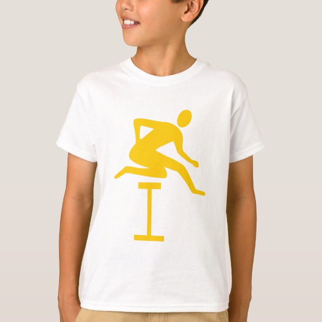 Hurdling - Amber T-Shirt (Front)