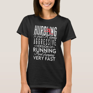Hurdling Athletics Hurdles Runner Jokes For Men W T-Shirt