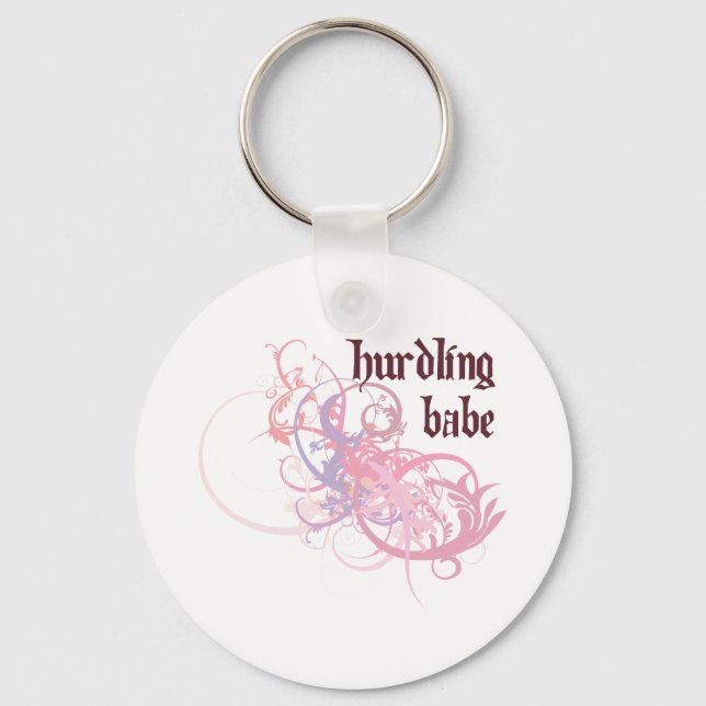 Hurdling Babe Key Ring (Front)