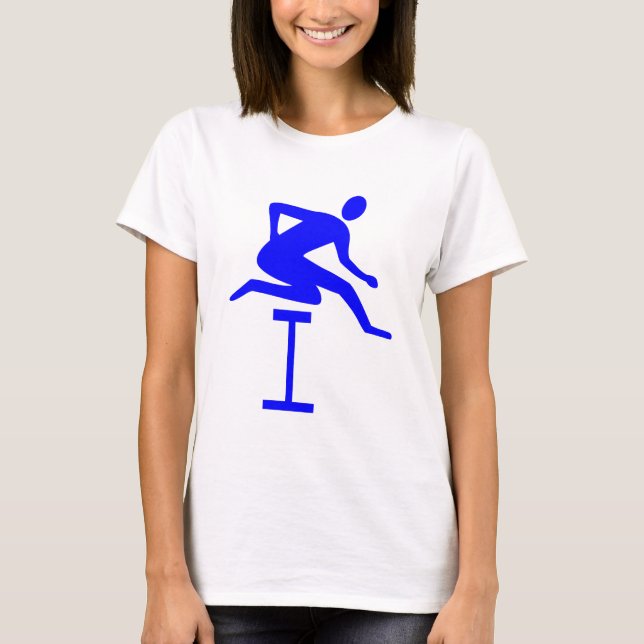 Hurdling - Blue T-Shirt (Front)