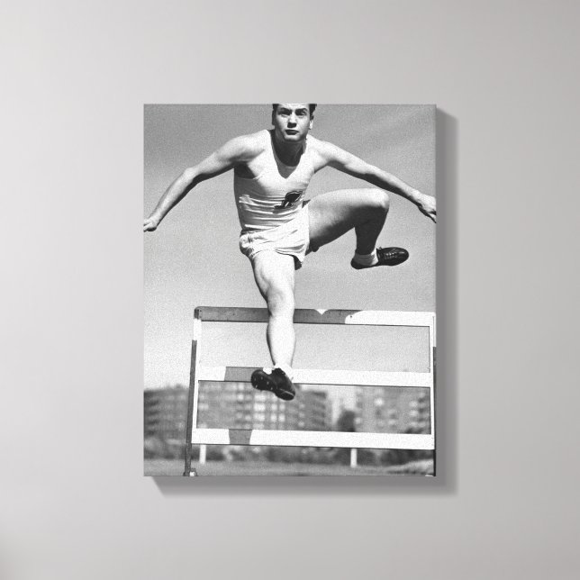 Hurdling Canvas Print (Front)