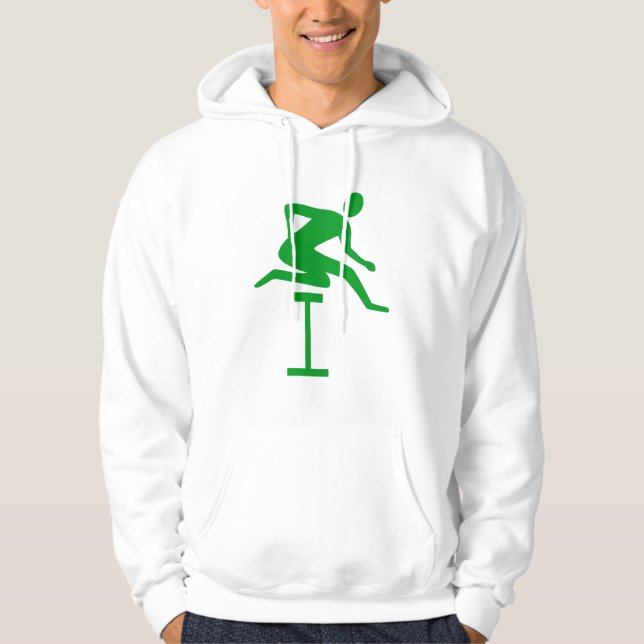Hurdling - Grass Green Hoodie (Front)