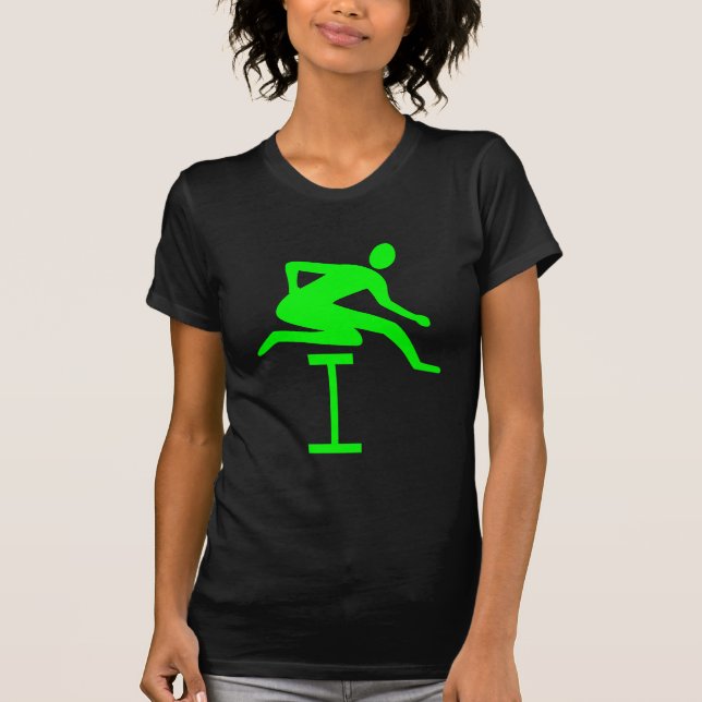 Hurdling - Green T-Shirt (Front)