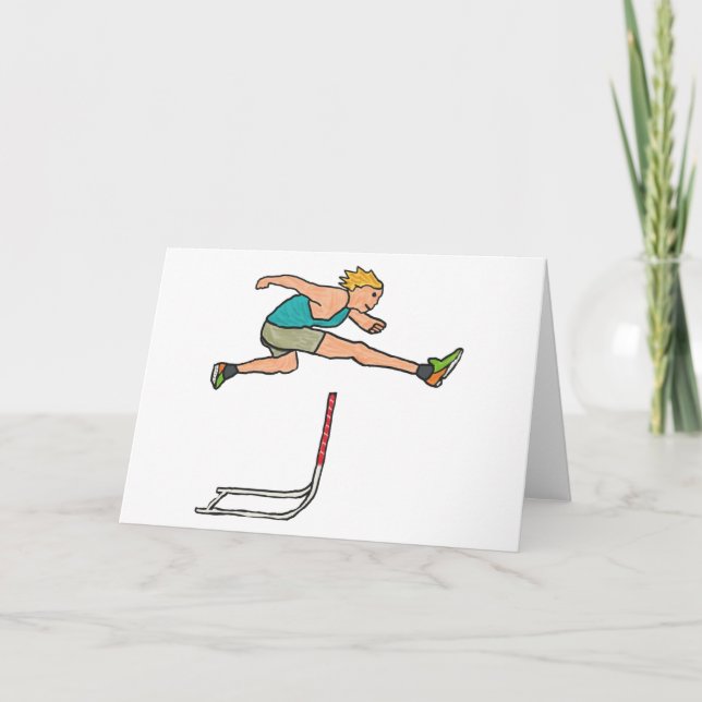 Hurdling Hurdles Card (Front)