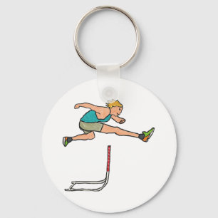 Hurdling Hurdles Key Ring
