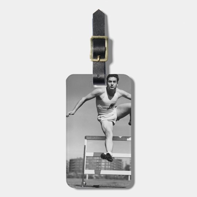 Hurdling Luggage Tag (Front Vertical)