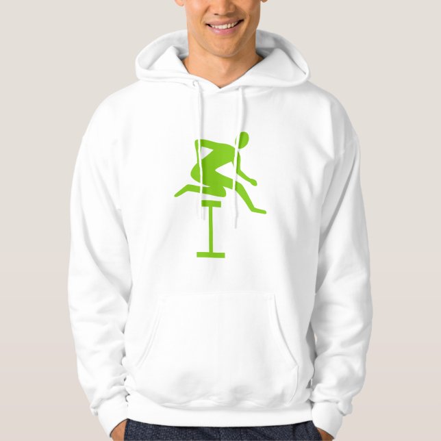 Hurdling - Martian Green Hoodie (Front)