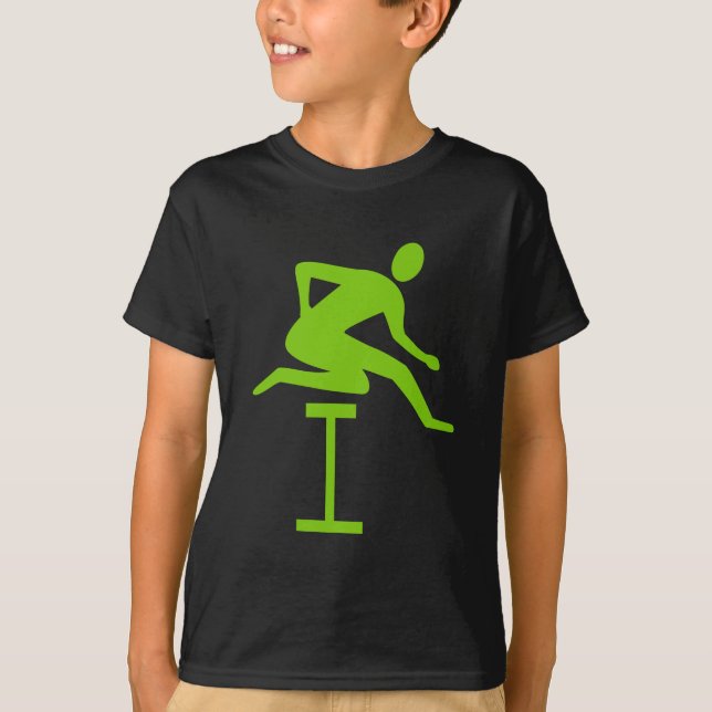 Hurdling - Martian Green T-Shirt (Front)