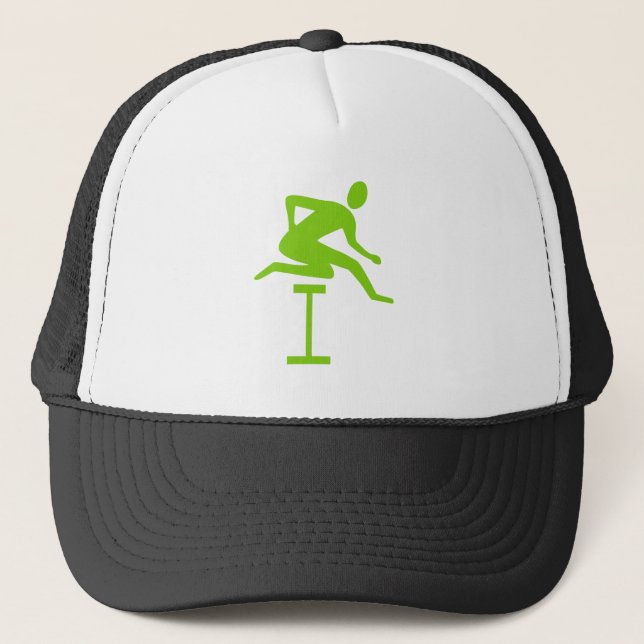 Hurdling - Martian Green Trucker Hat (Front)