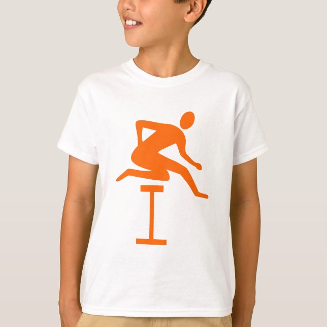 Hurdling - Orange T-Shirt (Front)