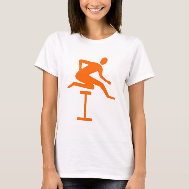 Hurdling - Orange T-Shirt (Front)