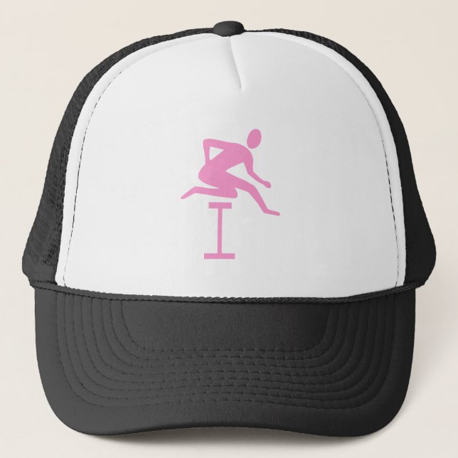 Hurdling - Pink Trucker Hat (Front)