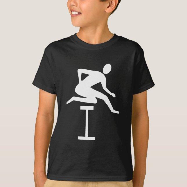 Hurdling - White T-Shirt (Front)