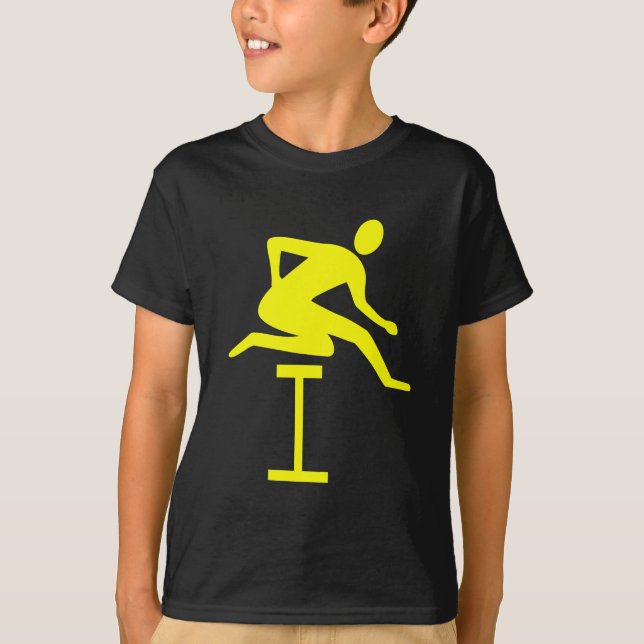 Hurdling - Yellow T-Shirt (Front)