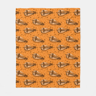 Hurdy Gurdy Fall Autumn Gurdyist Folk Musician Fleece Blanket