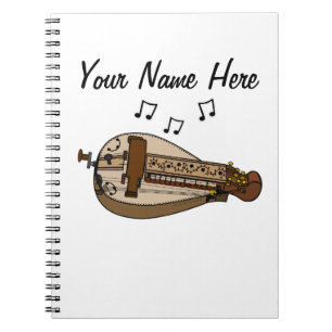 Hurdy Gurdy Folk Musician Music Teacher Custom Notebook