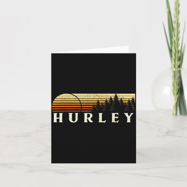 Hurley, Ky Vintage Sunset Retro  Card (Front)