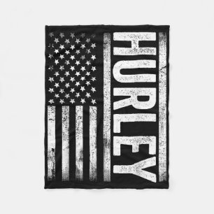 Hurley Ky Vintage Us American Flag Retro For Men W Fleece Blanket