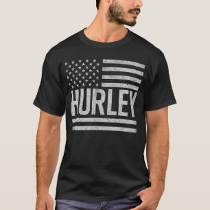 Hurley KY Vintage Us American Flag Retro friends T-Shirt