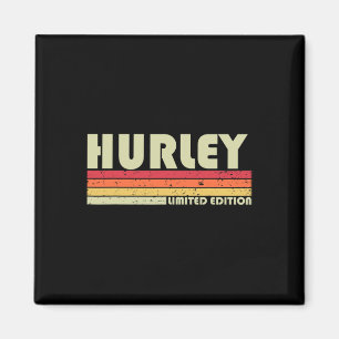 Hurley Surname Fun Retro Vintage 80s 90s Birthday  Magnet