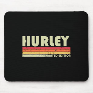 Hurley Surname Fun Retro Vintage 80s 90s Birthday Mouse Pad