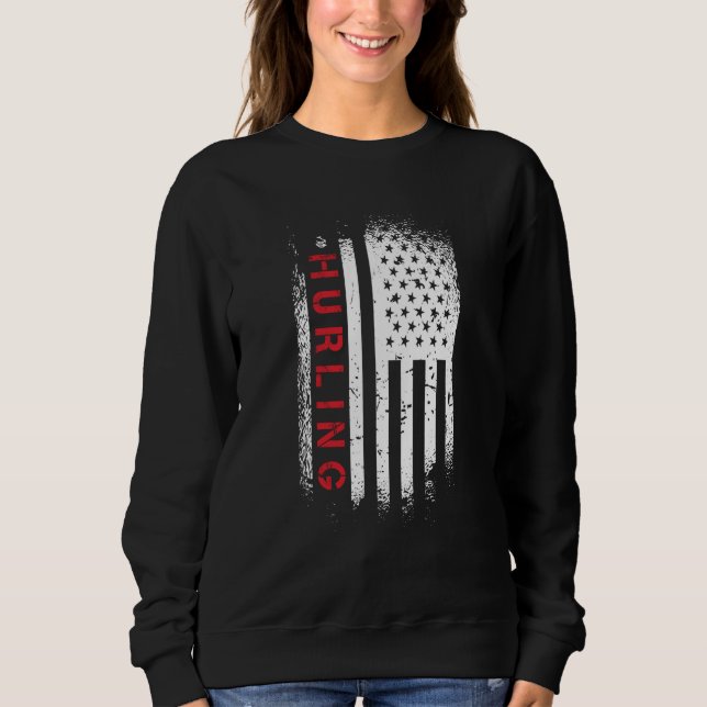 Hurling American Flag Sweatshirt (Front)