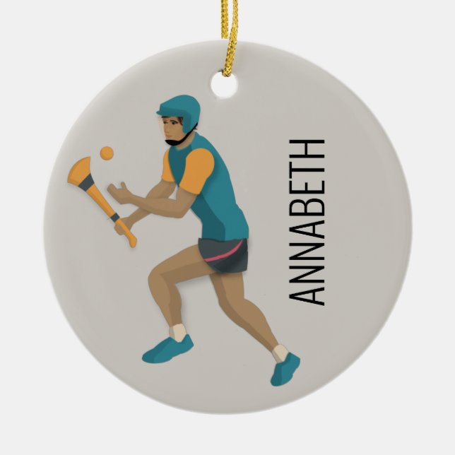 Hurling Ceramic Ornament (Front)