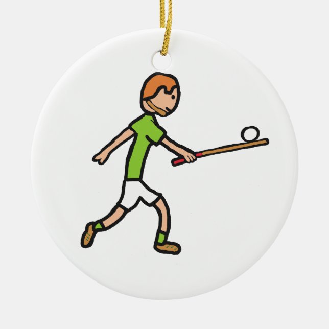 Hurling Ceramic Ornament (Front)