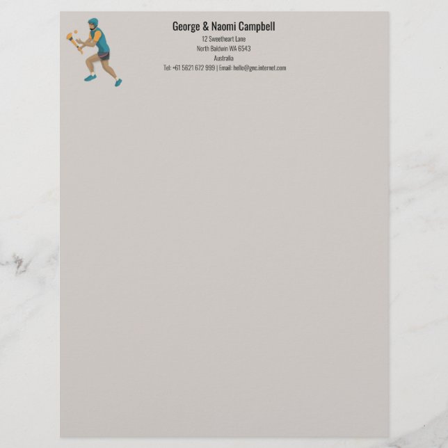 Hurling Custom Letterhead (Front)