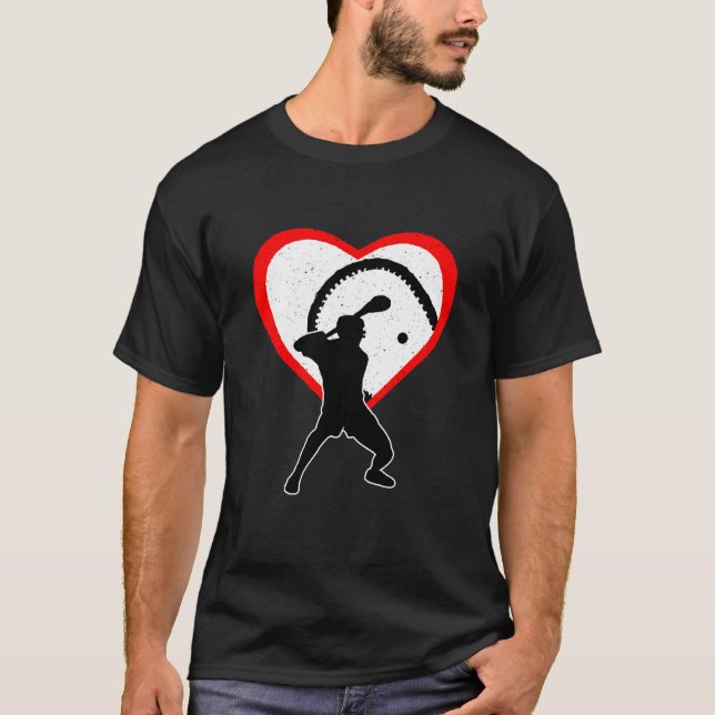 Hurling Heart Sport Love Anti Valentines Day T-Shirt (Front)