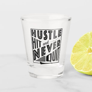 Hurling Hustle Hit & Never Quit, GAA Gaelic Games Shot Glass