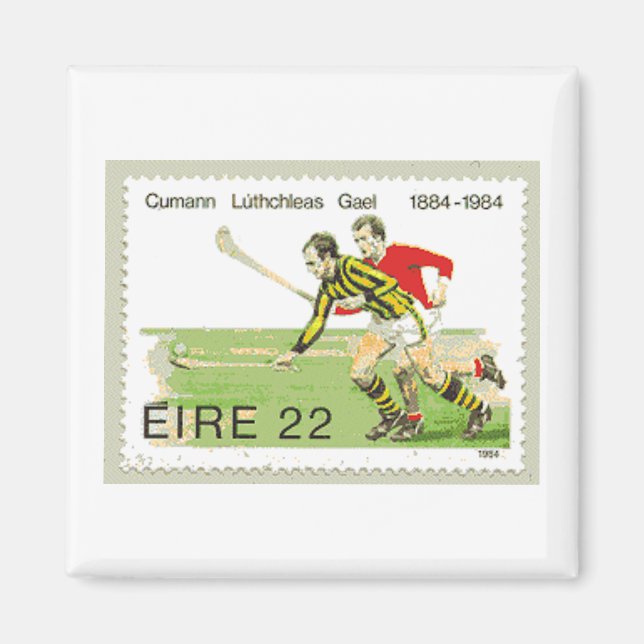 Hurling Stamp Magnet (Front)