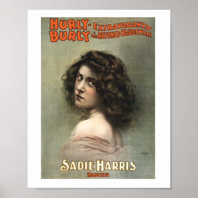 Hurly Burly Extravaganza - Sadie Harris Poster (Front)