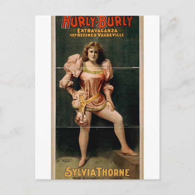 Hurly Burly, 'Sylvia Thorne' Retro Theatre Postcard (Front)