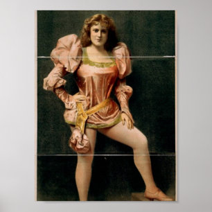 Hurly Burly, 'Sylvia Thorne' Retro Theatre Poster