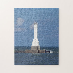 Huron Harbour Light Jigsaw Puzzle