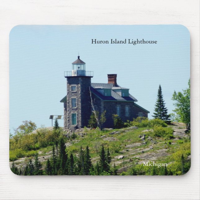 Huron Island Lighthouse mousepad (Front)