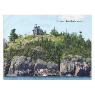 Huron Island Lighthouse wide angle table cloth