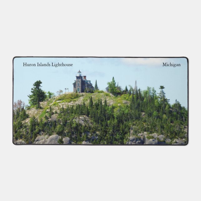 Huron Islands Lighthouse desk mat (Front)