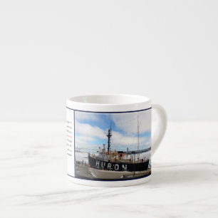 Huron Light Ship winter espresso mug