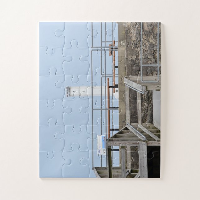 Huron Lighthouse on a  Jigsaw Puzzle (Vertical)