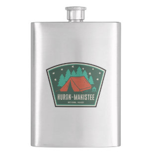 Huron-Manistee National Forest Camping Hip Flask