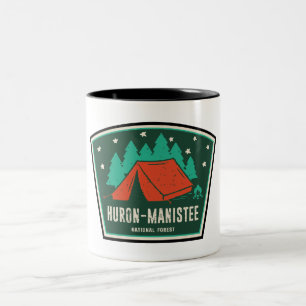 Huron-Manistee National Forest Camping Two-Tone Coffee Mug
