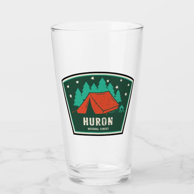 Huron National Forest Camping Glass (Front)