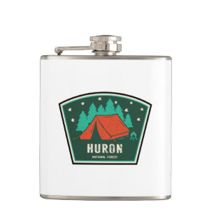 Huron National Forest Camping Hip Flask